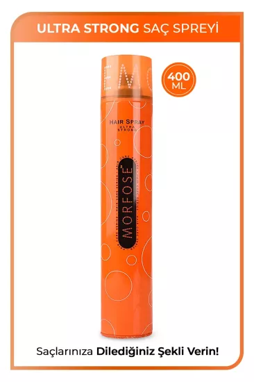 Morfose, Ultra Strong, Turuncu Saç Spreyi - 400 ml