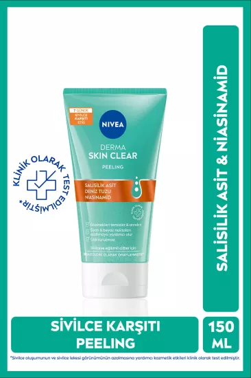 Nivea, Derma Skin Clear, Sivilce Karşıtı, Peeling - 150 ml