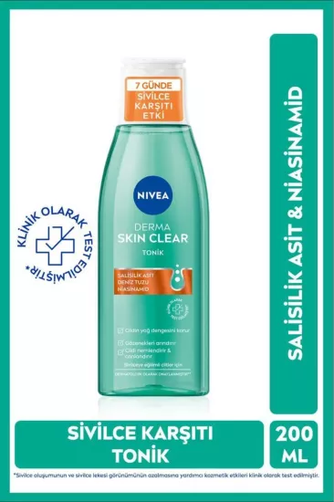 NIVEA, Derma Skin Clear, Sivilce Karşıtı, Tonik - 200 ml