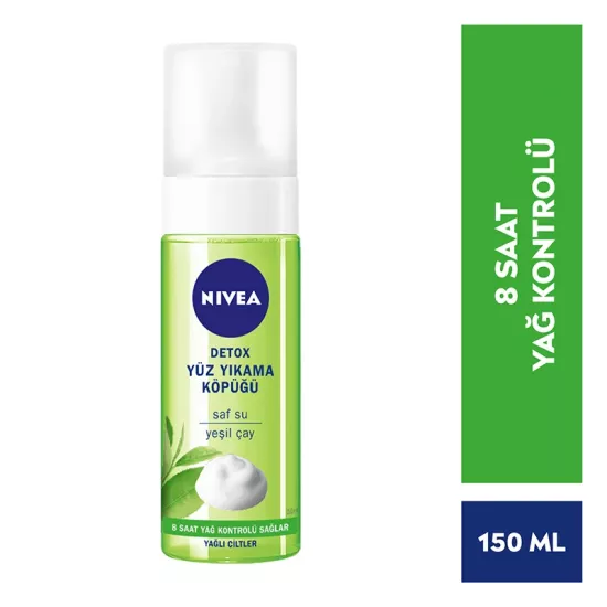 Nivea, Detox, Yüz Yıkama Köpüğü, Yağlı Ciltler - 150 ml