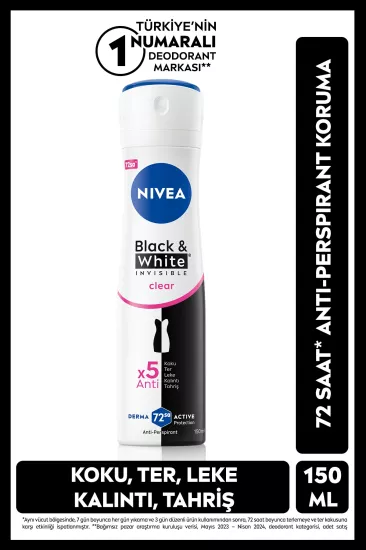 Nivea, Invisinle Black and White Fresh,  Kadın Deodorant - 150 ml