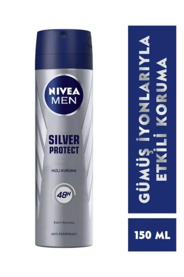 Nivea Men, Erkek Sprey Deodorant, Silver Protect - 150 ml
