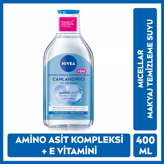 Nivea, Micellar Canlandırıcı Makyaj Temizleme Suyu, Normal Ciltler - 400 ml