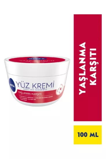 NIVEA, Yaşlanma Karşıtı, Nemlendirici, Yüz Bakım Kremi - 100 ml