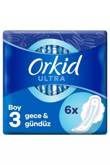 Orkid Ultra Extra Hijyenik Ped Gece Tekli Paket 6 Ped