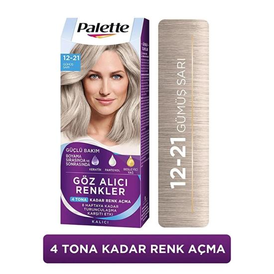 Palette Göz Alıcı Renkler Saç Boyası 12-21 Gümüş Sarı 50 ml