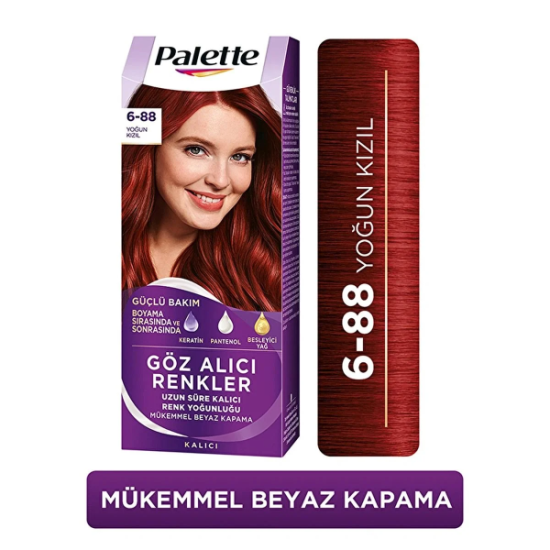 Palette Göz Alıcı Renkler Saç Boyası 6-88 Yoğun Kızıl 50 ml