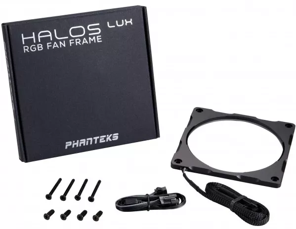 Phanteks, Halos Lux, RGB LED Işıklı Gaming Oyuncu Bilgisayar, Fan Çerçevesi, 140mm - Siyah