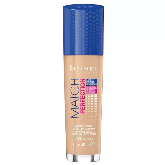 Rimmel London, Match Perfection Fondöten - 200 Soft Bej