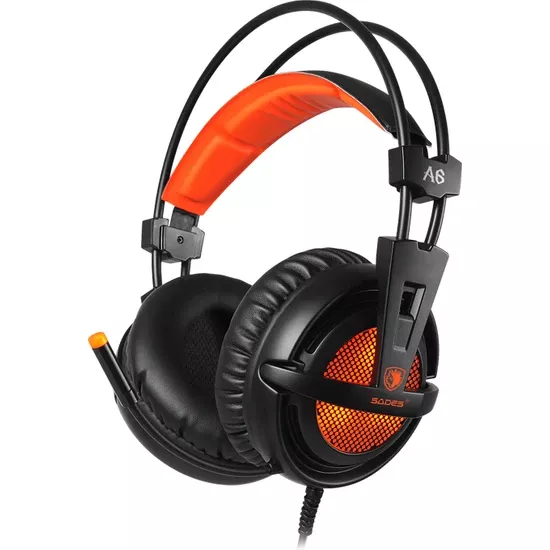 SADES A6 Mikrofonlu Kablolu Sanal 7.1 PC Gaming Oyuncu Kulaklığı (Online Selling Version) - Siyah