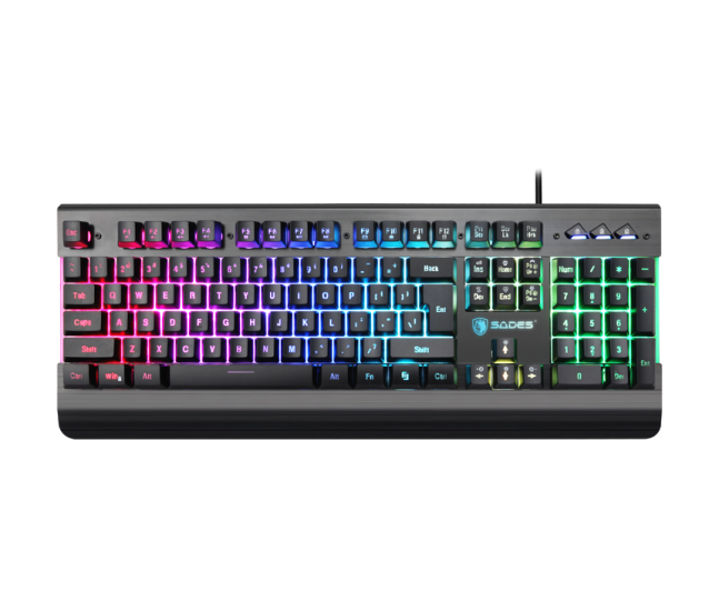 SADES SA-KB105 Neo Whistle Membrane RGB Gaming Oyuncu Klavyesi - Siyah