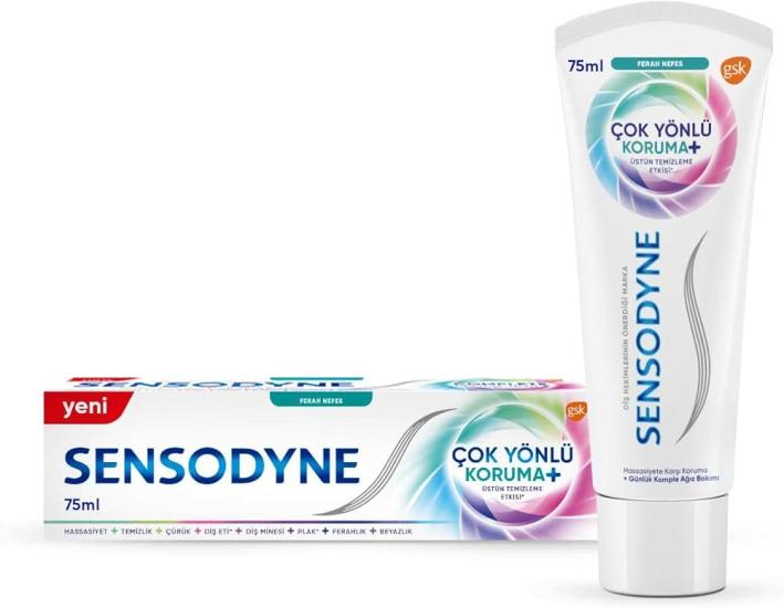 Sensodyne, Çok Yönlü Koruma, Ferah Nefes, Diş Macunu - 75 ml