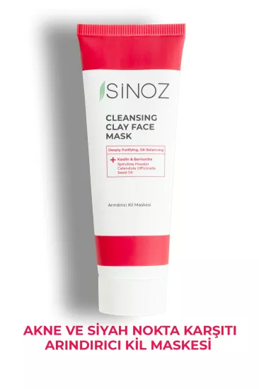 Sinoz, Akne ve Siyah Nokta Karşıtı,  Arındırıcı Yüz Bakım Maskesi - 50 ml