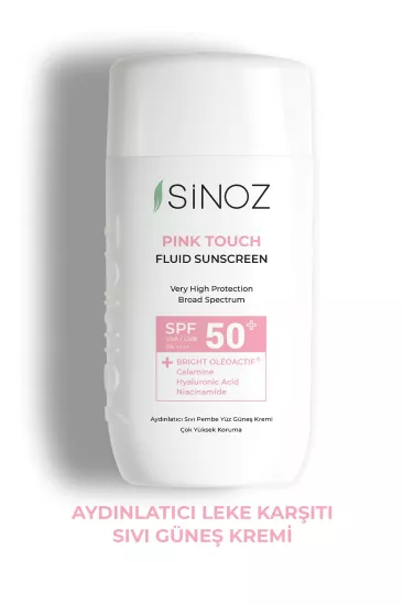 Sinoz, Pink Touch Aydınlatıcı, Fluid Güneş Kremi Spf50+ - 50 ml
