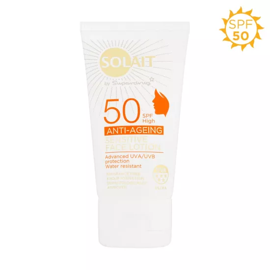 Solait, Yaşlanma Karşıtı, Hassas, Yüz Güneş Koruyucu Kremi SPF50 -  50 ml
