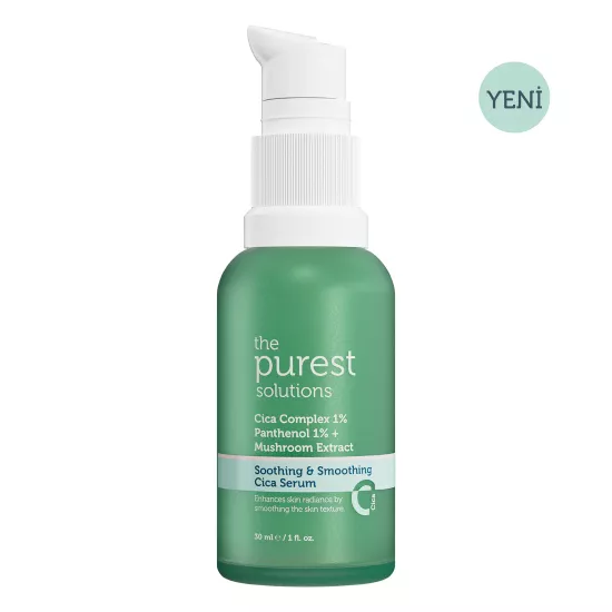 The Purest Solutions, Hassas Ciltler için, Kızarıklık Karşıtı ve Bariyer Onarıcı, Cica Serum - 30 ml