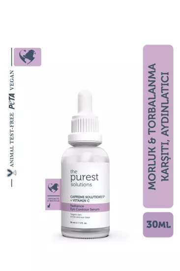 The Purest Solutions Torbalanma Karşıtı, Aydınlatıcı Kafein Göz Altı Serumu 30 ml