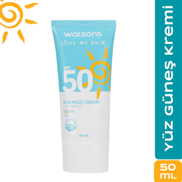 Watsons, Yüksek Koruma Faktörlü, Güneş Yüz Kremi, SPF50 - 50 ml