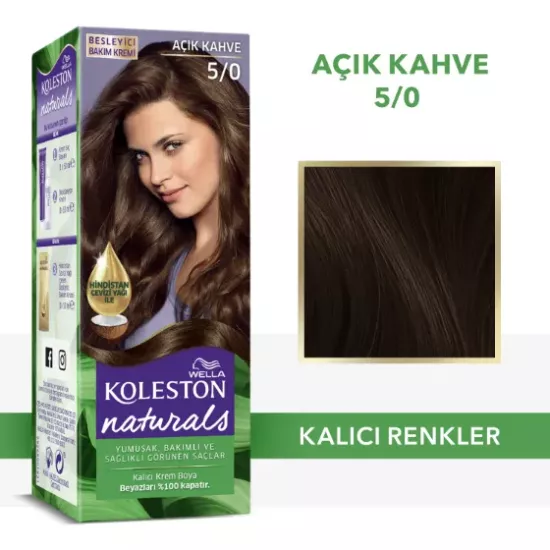 Wella Koleston Naturals Saç Boyası 5/0 Açık Kahve