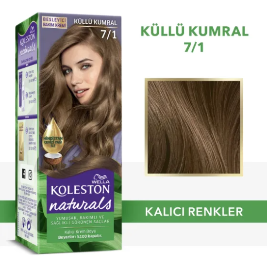 Wella Koleston Naturals Saç Boyası 7/1 Küllü Kumral