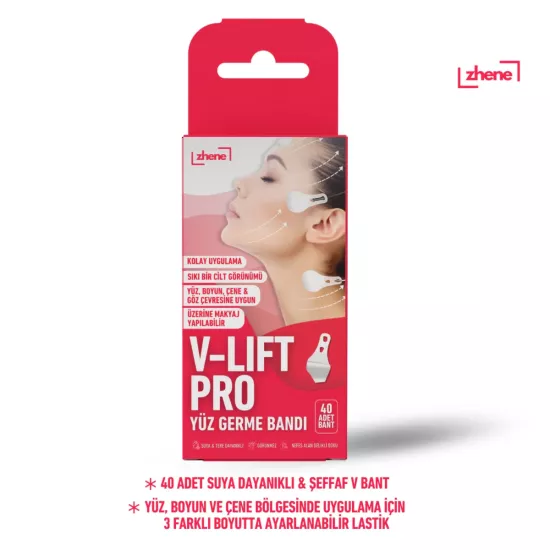 Zhene, V-Lift Pro, Yüz Kaş Boyun Göz Germe Gerdirme Bandı, Medikal Yüksek Kalite