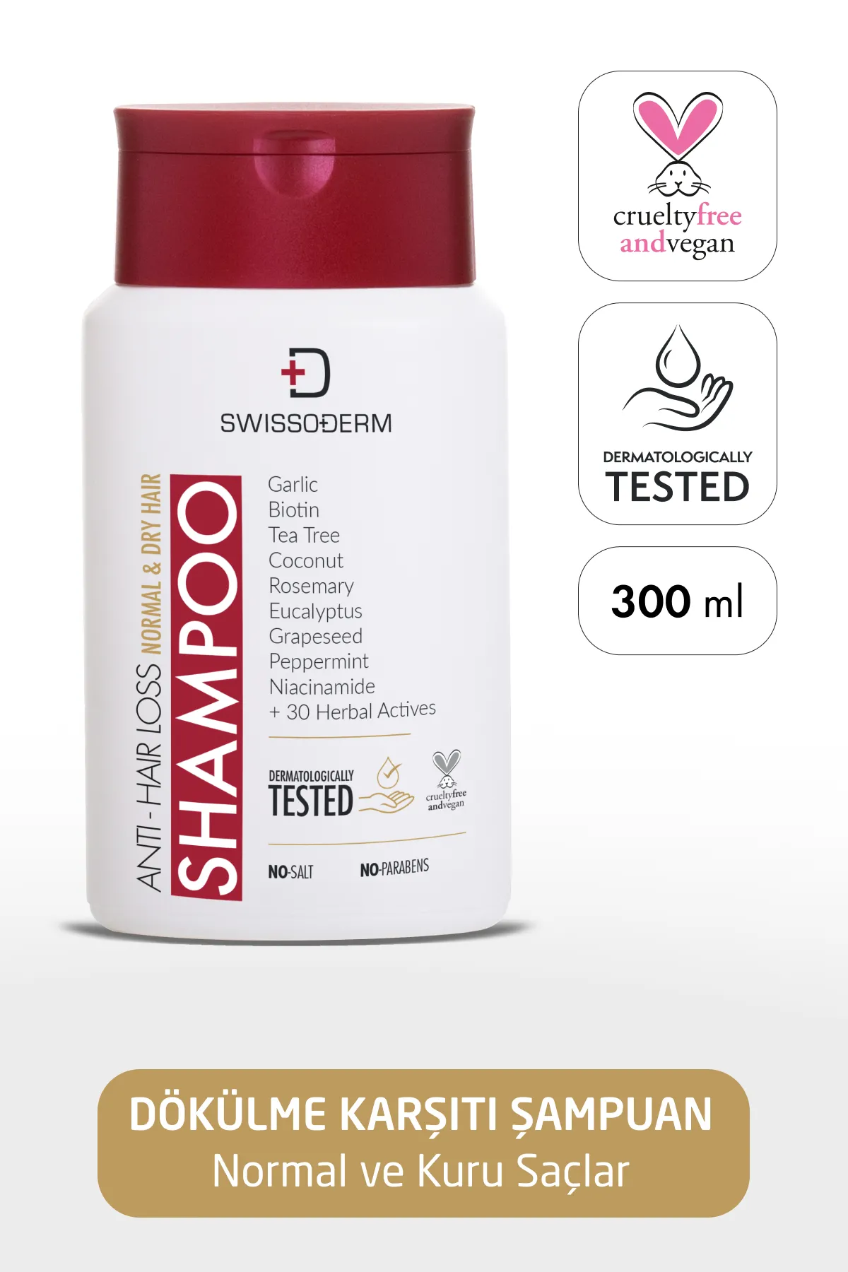Swissoderm, Dökülme Karşıtı Şampuan, Normal Ve Kuru Saçlar - 300 ml