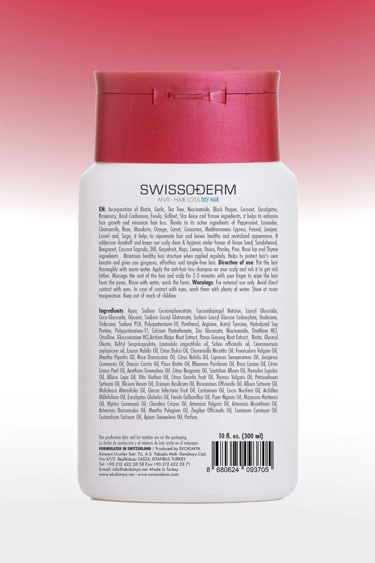 Swissoderm, Dökülme Karşıtı Şampuan, Yağlı Saçlar - 300 ml
