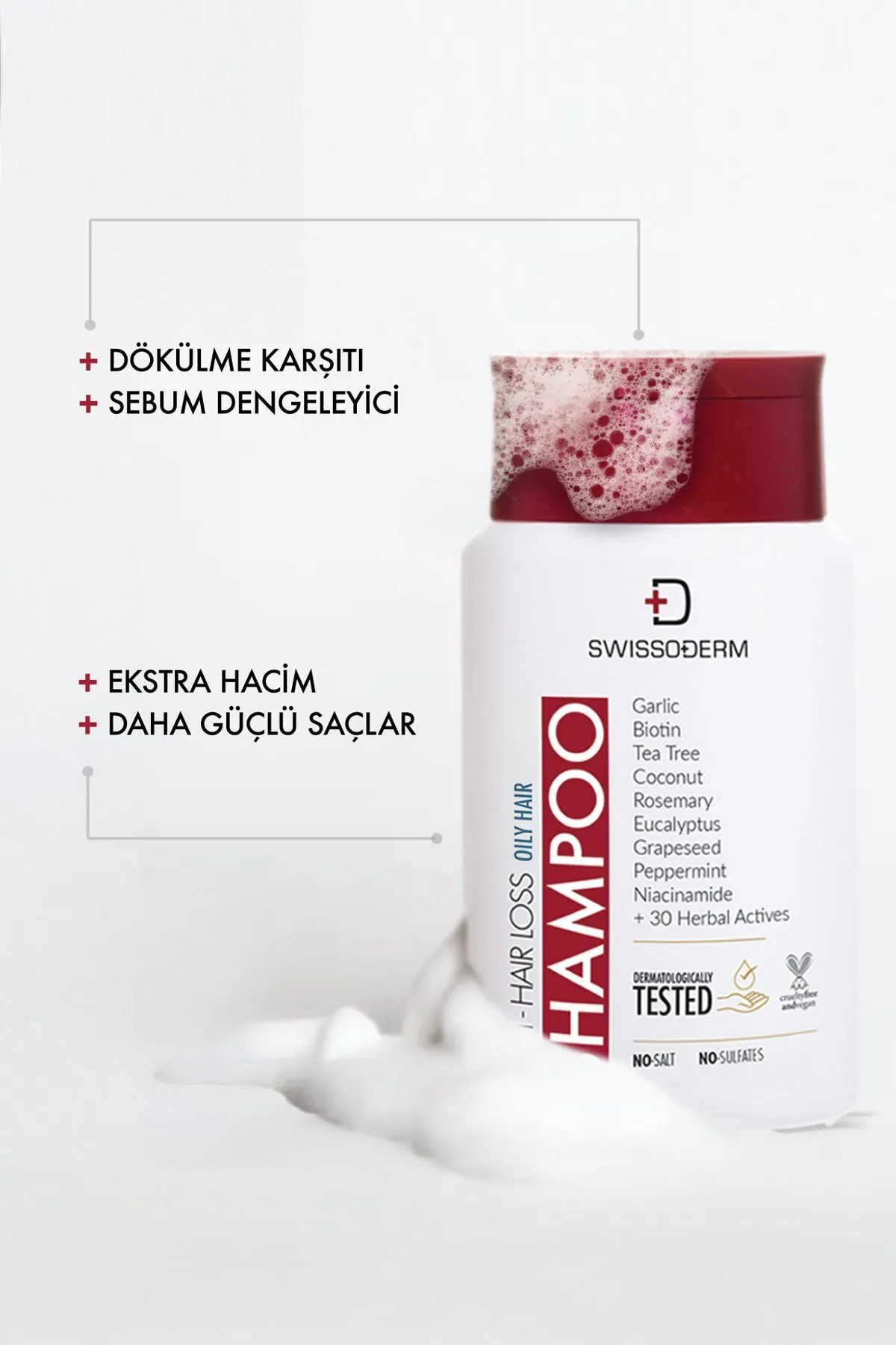Swissoderm, Dökülme Karşıtı Şampuan, Yağlı Saçlar - 300 ml