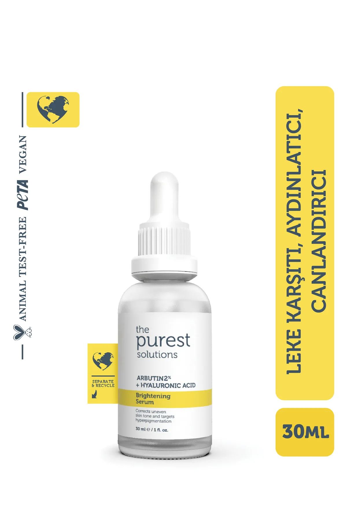 The Purest, Aydınlatıcı ve, Leke Karşıtı Arbutin, Cilt Bakım Serumu - 30 ml