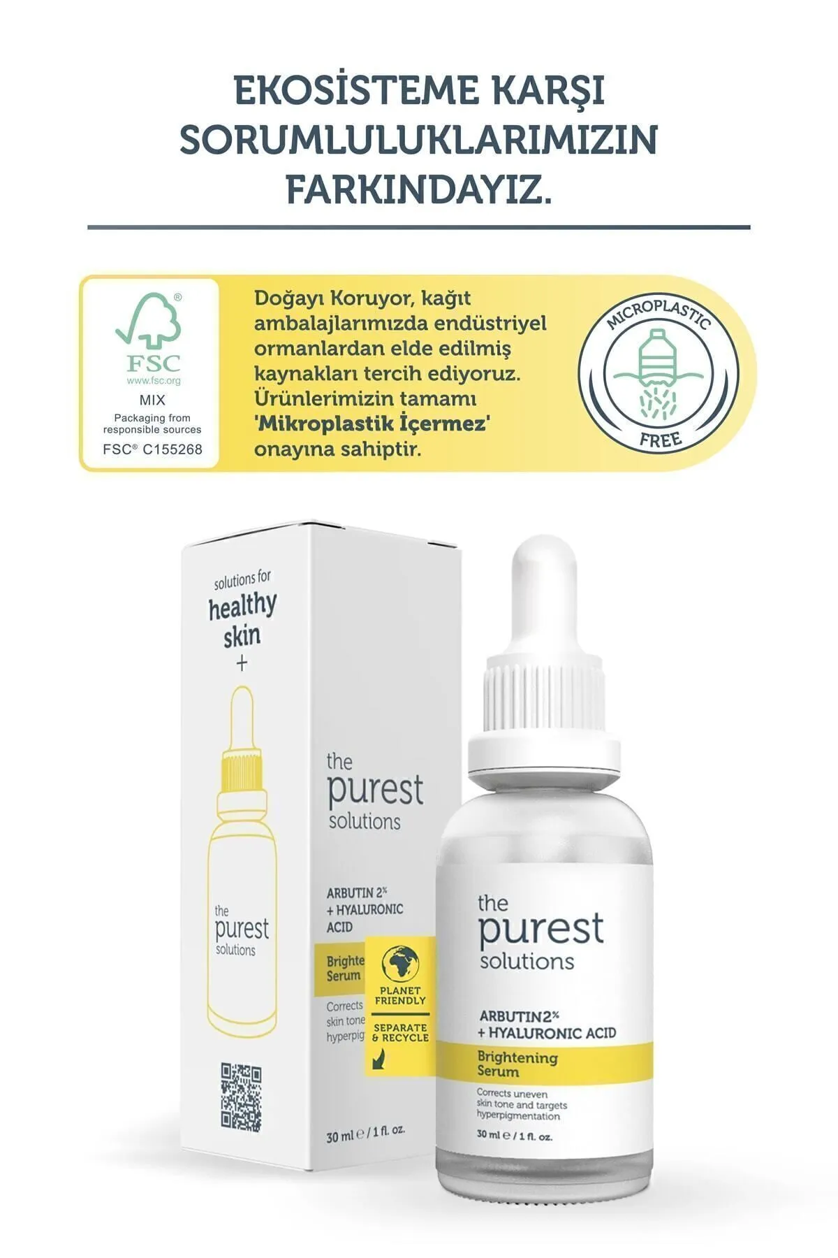 The Purest, Aydınlatıcı ve, Leke Karşıtı Arbutin, Cilt Bakım Serumu - 30 ml