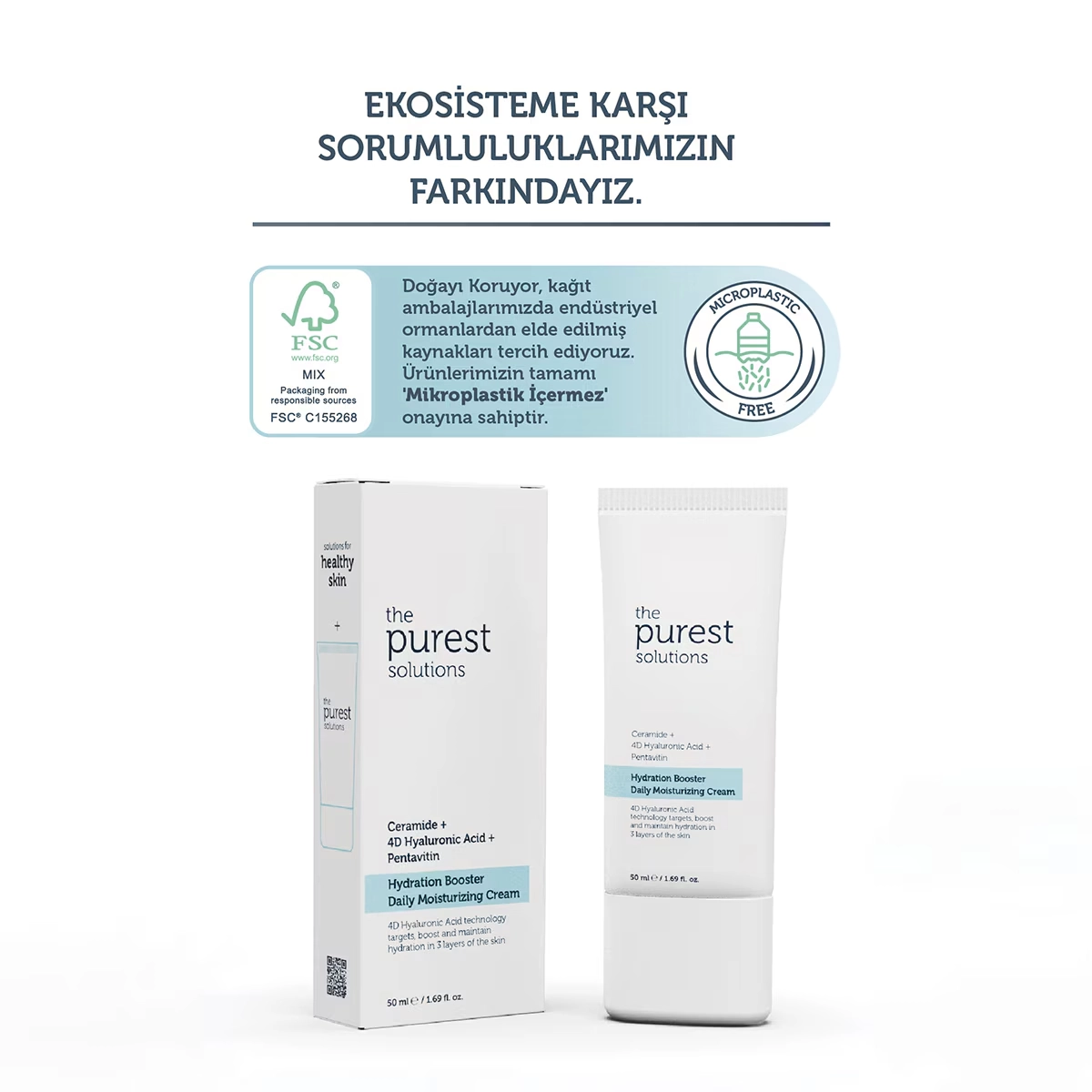 The Purest Solutions, 24 Saat Etkili, Günlük Yoğun Nemlendirici, Bakım Kremi - 50 ml