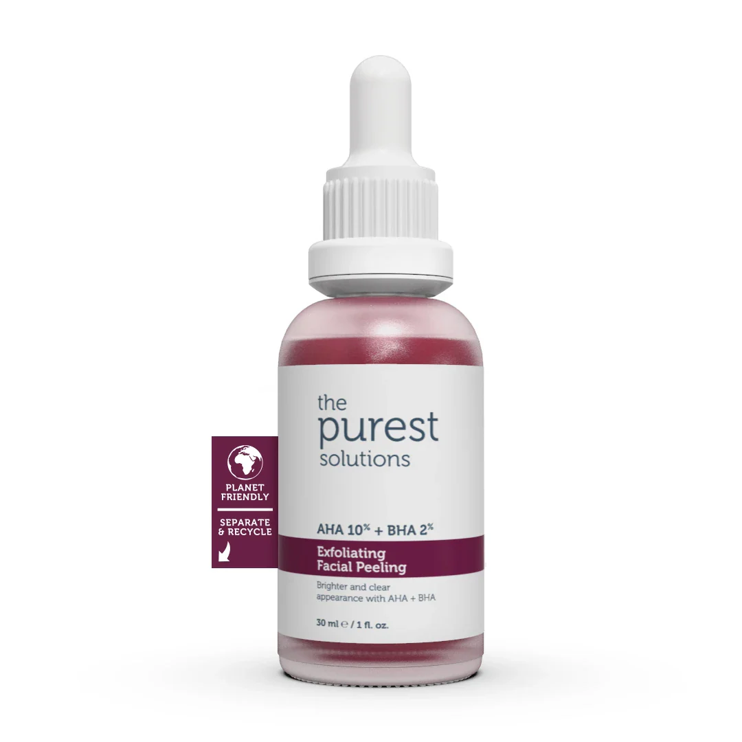 The Purest Solutions, AHA & BHA, Canlandırıcı ve Cilt Tonu Eşitleyici, Kırmızı Peeling Cilt Serumu - 30 ml
