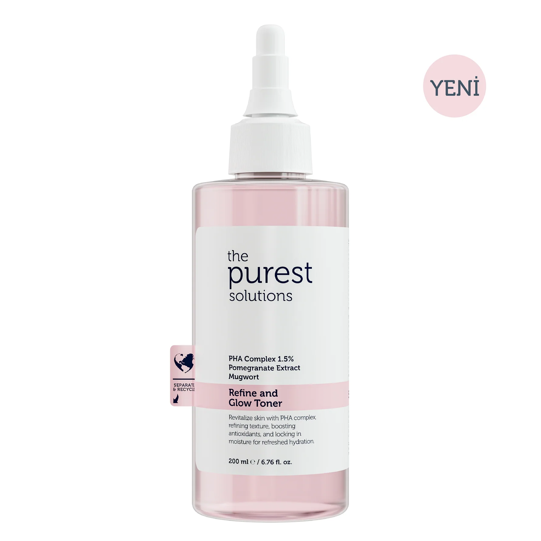 The Purest Solutions, Hassas Ciltler İçin, Arındırıcı ve Aydınlatıcı, PHA Pembe Tonik - 200 ml