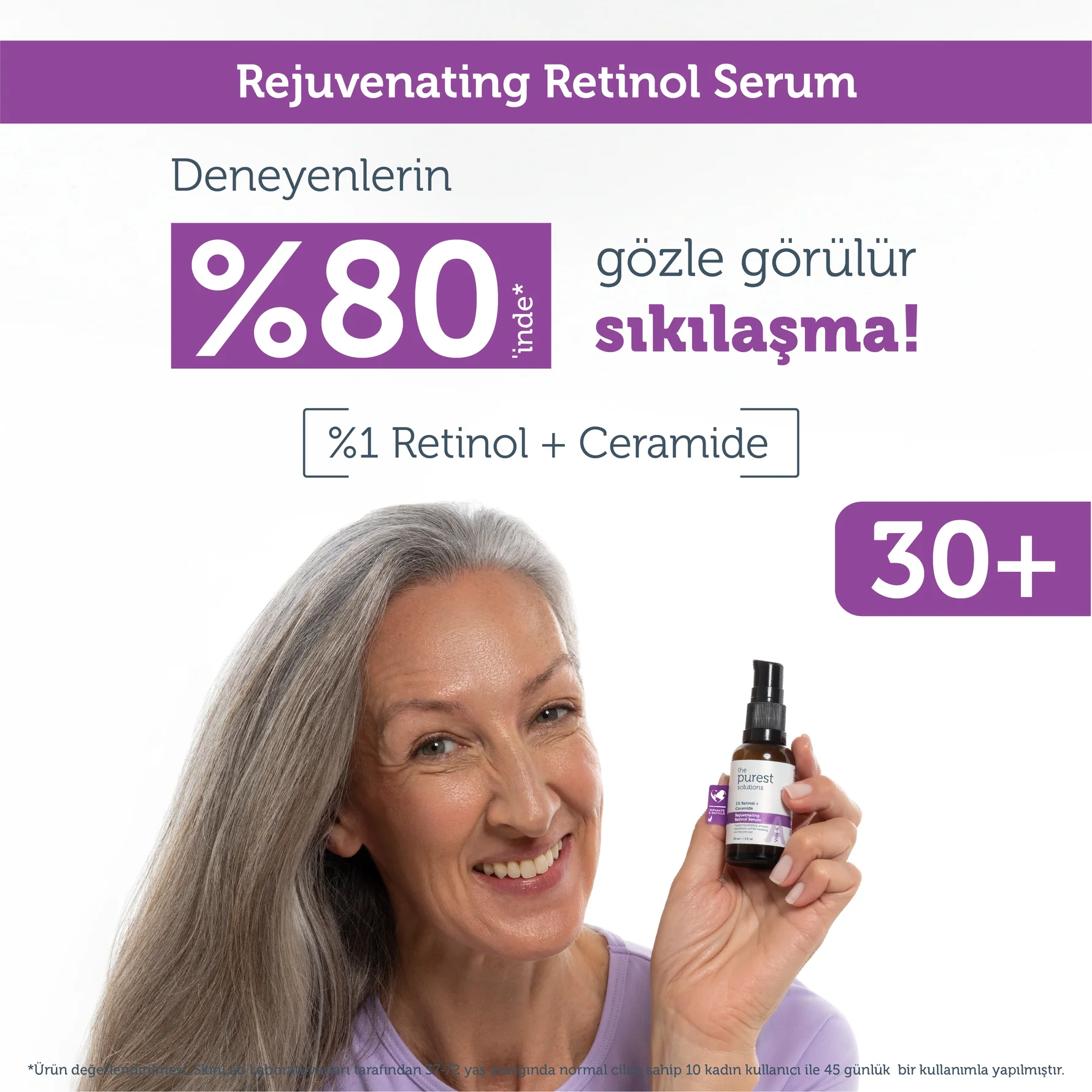 The Purest Solutions, Yaşlanma Karşıtı ve Kırışıklık Giderici, Onarıcı, Retinol Gece Serumu - 30 ml