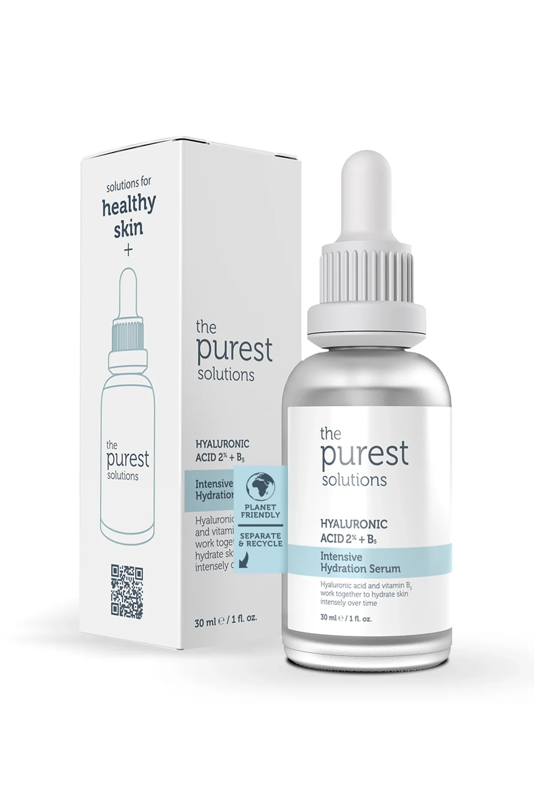 The Purest Solutions, Yoğun Nemlendirme ve Dolgun Görünüm, Etkili, Yenileyici, Hyalüronik Asit, Cilt Bakım Serumu - 30 ml
