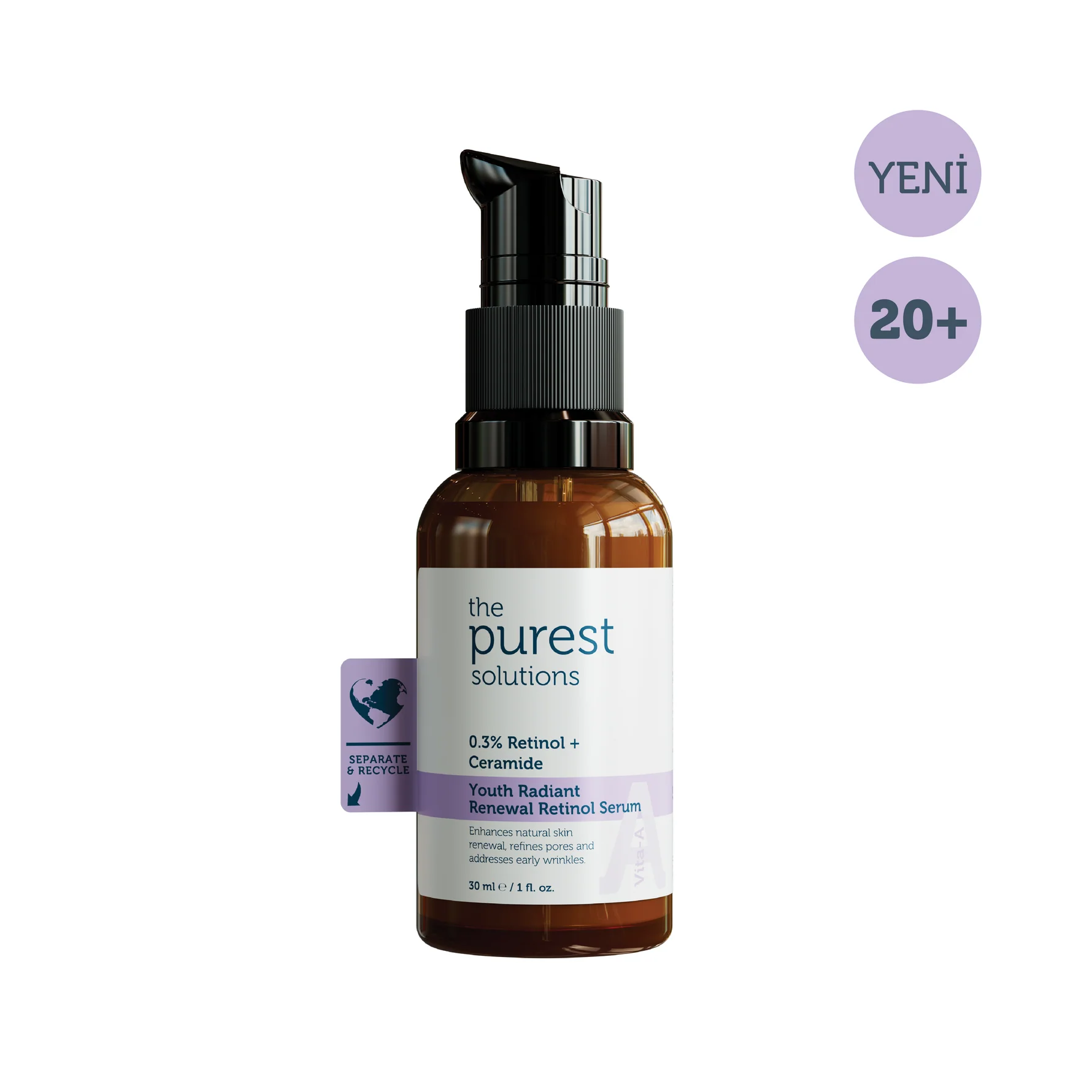 The Purest Solutions, Yenileyici ve Yaşlanma Karşıtı, Lipozomal, Retinol Gece Serumu 20+ - 30 ml