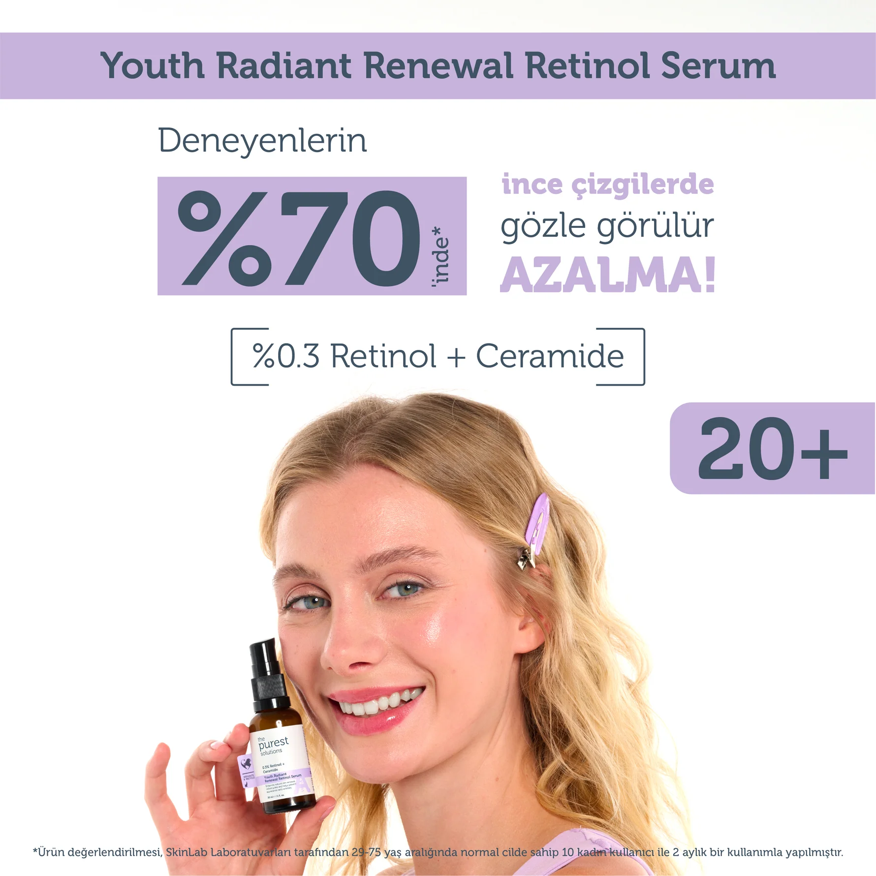 The Purest Solutions, Yenileyici ve Yaşlanma Karşıtı, Lipozomal, Retinol Gece Serumu 20+ - 30 ml
