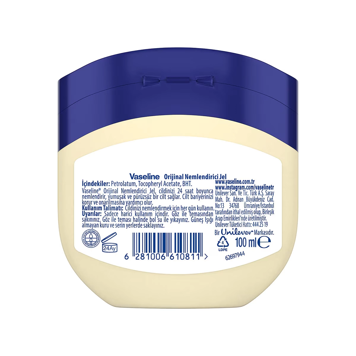Vaseline, Nemlendirici Jel Original - 100 ml