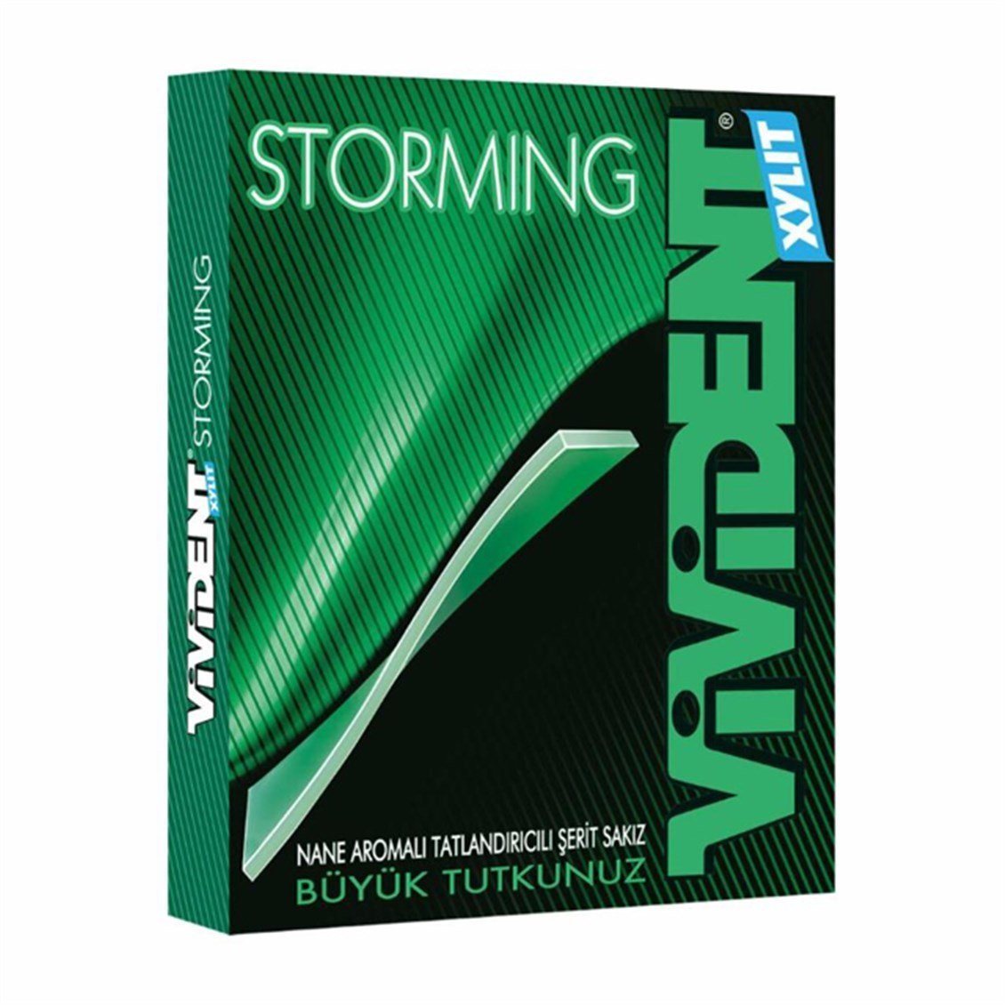 Vivident Storming, Nane Aromalı, Şekersiz - Tatlandırıcılı, Şerit Sakız - 33g