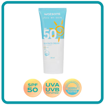 Watsons, Yüksek Koruma Faktörlü, Güneş Yüz Kremi, SPF50 - 50 ml