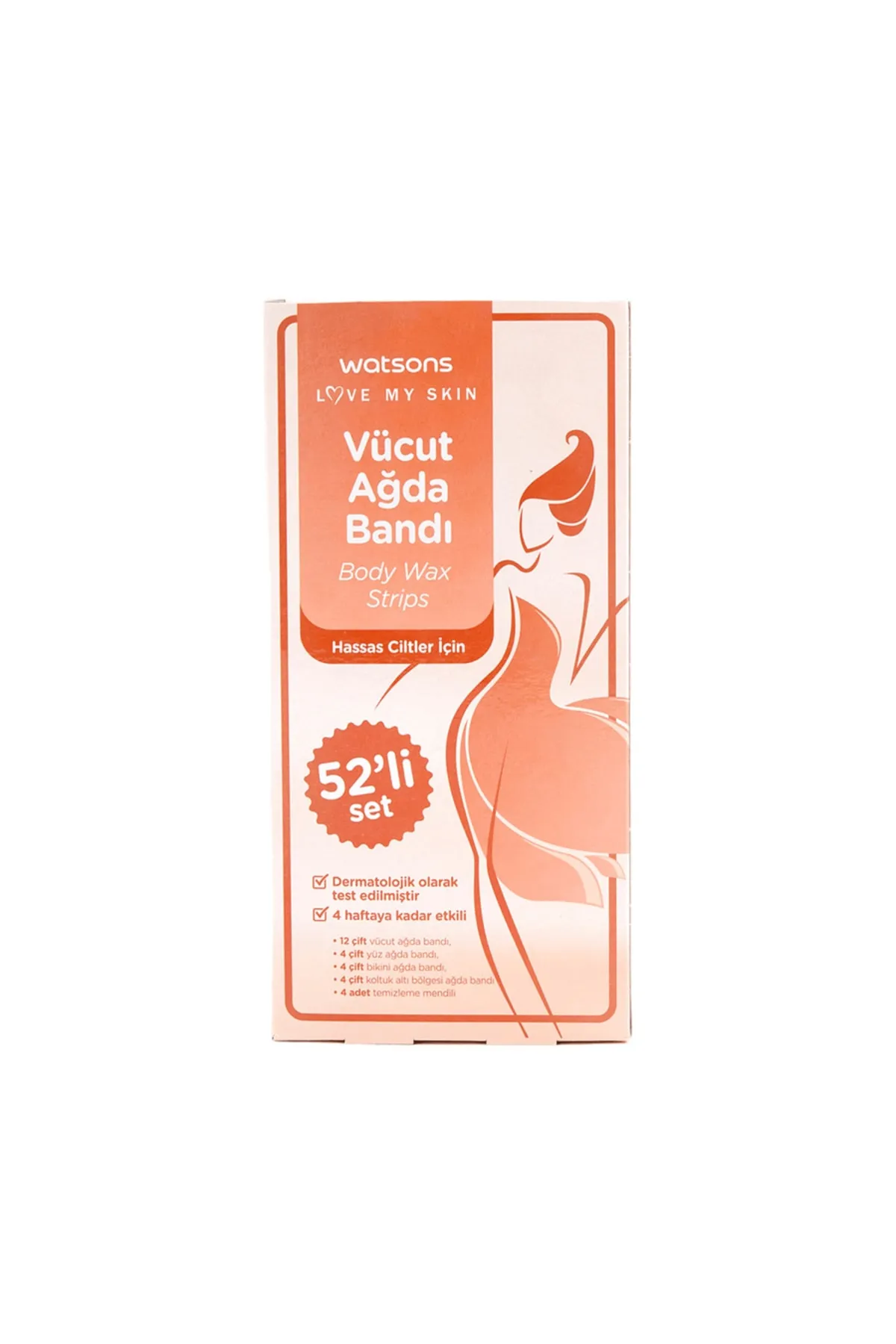 Watsons, Karma Paket, Hassas Cilt, Vücut Ağda Bandı 52 Adet
