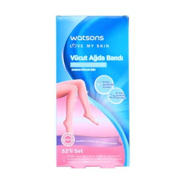 Watsons, Karma Paket, Hassas Cilt, Vücut Ağda Bandı 52 Adet