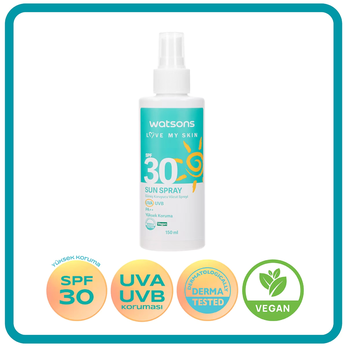 Watsons, Vücut Güneş Kremi, Sprey SPF30 150 ml