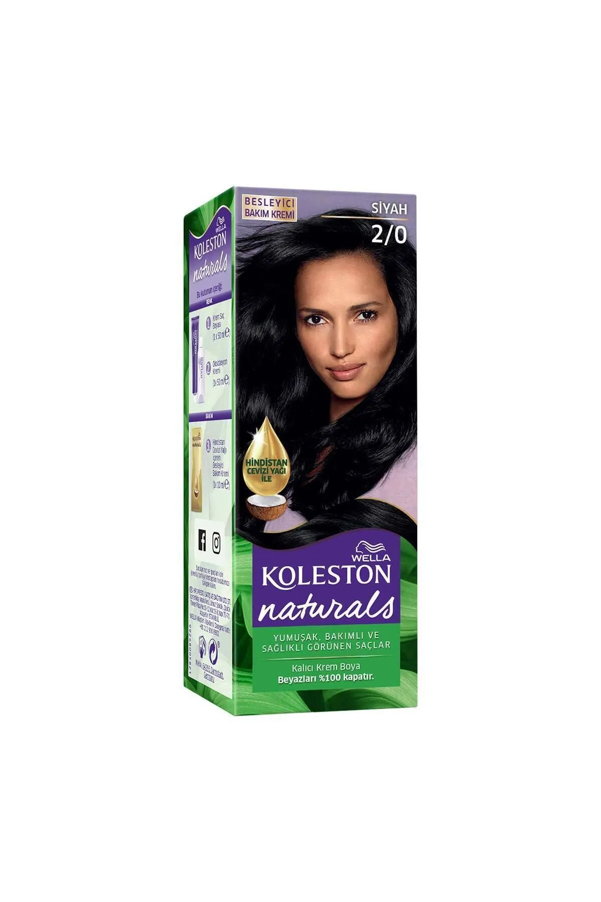 Wella Koleston Naturals Saç Boyası 2/0 Siyah