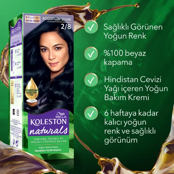 Wella Koleston Naturals Saç Boyası 2/8 Böğürtlen Siyahı