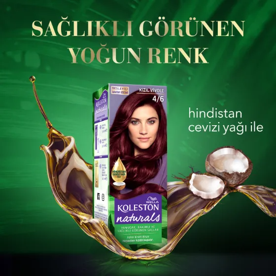 Wella Koleston Naturals Saç Boyası 4/6 Kızıl Viyole