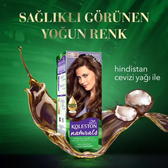 Wella Koleston Naturals Saç Boyası 5/0 Açık Kahve