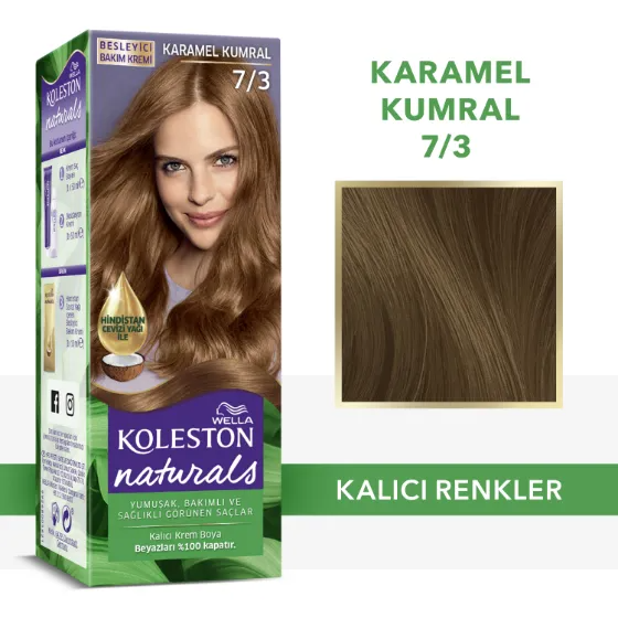 Wella Koleston Naturals Saç Boyası 7/3 Karamel Kumral