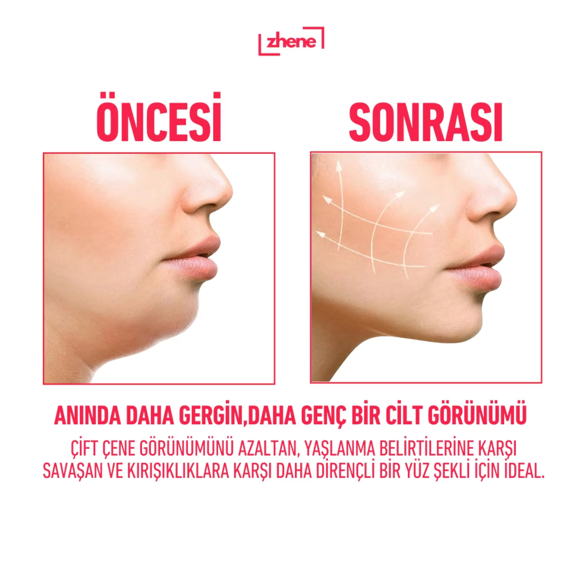 Zhene, V-Lift Pro, Yüz Kaş Boyun Göz Germe Gerdirme Bandı, Medikal Yüksek Kalite