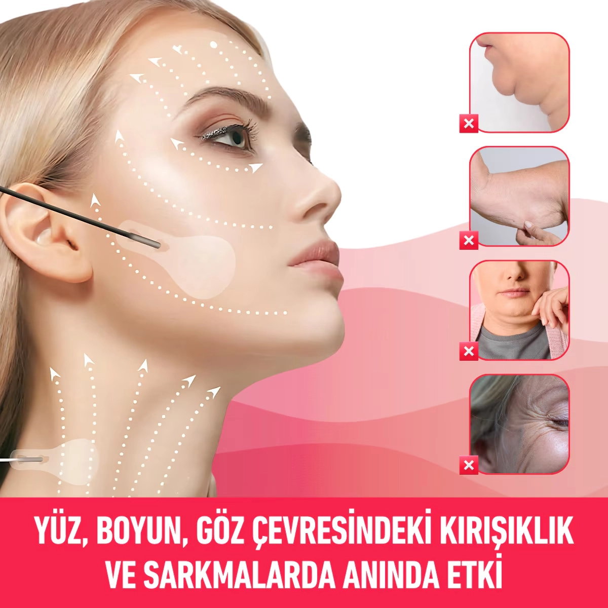 Zhene, V-Lift Pro, Yüz Kaş Boyun Göz Germe Gerdirme Bandı, Medikal Yüksek Kalite